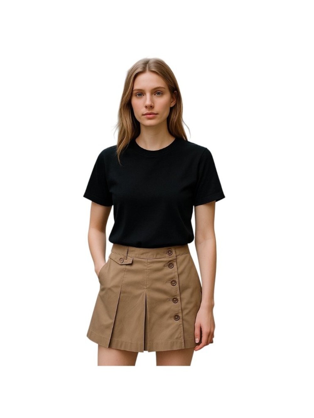 Yedeung Pleated Skorts Beige Size S Y2K Preppy Academia Neutral Spring Festival